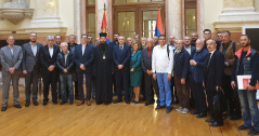 5 November 2018 The Chairman of the Committee on the Diaspora and Serbs in the Region, the Bishop of Bihac-Petrovac and the representatives of homeland associations